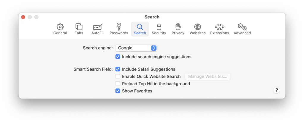 search engine safari mac 2